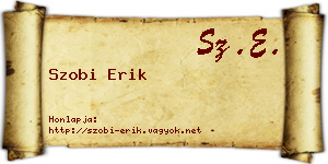 Szobi Erik névjegykártya